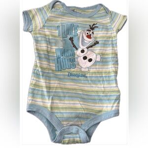 Disney Parks Olaf Baby Onesie 12–18M “I Like Warm Hugs” Frozen